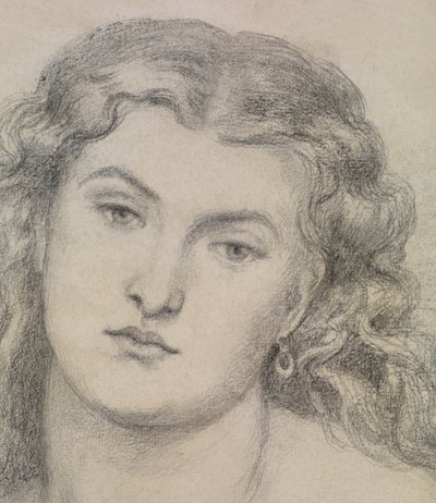 Studie voor "Venus Verticordia" door Dante Gabriel Charles Rossetti