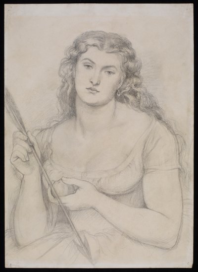 Studie voor "Venus Verticordia", circa 1863-64 door Dante Gabriel Charles Rossetti