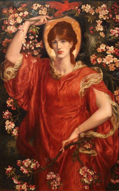 Een visioen van Fiammetta door Dante Gabriel Charles Rossetti