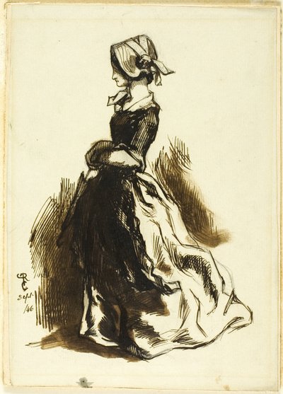 Volledig portret van een vrouw door Dante Gabriel Rossetti