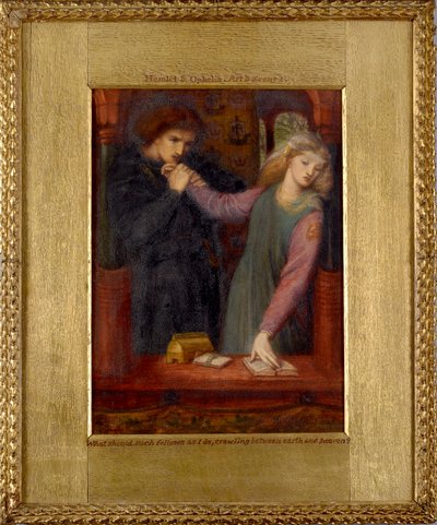 Hamlet en Ophelia, 1866 door Dante Gabriel Rossetti
