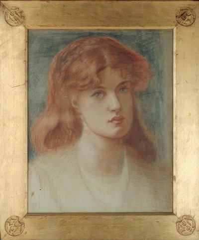 Hoofd van een Meisje door Dante Gabriel Charles Rossetti