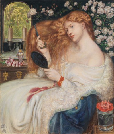 Lady Lilith, 1867 door Dante Gabriel Rossetti