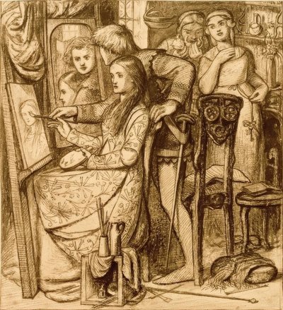 Spiegel van de Liefde door Dante Gabriel Charles Rossetti