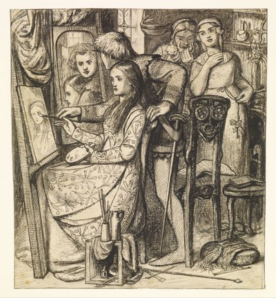 Liefdes Spiegel of een Parabel van Liefde door Dante Gabriel Charles Rossetti