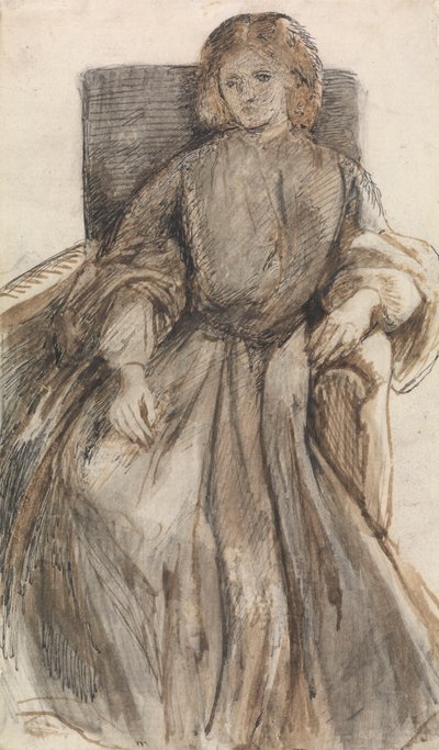 Miss Elizabeth Siddal door Dante Gabriel Rossetti