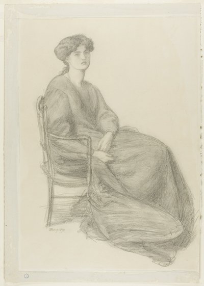 Mevrouw William Morris Zittend in Stoel door Dante Gabriel Rossetti