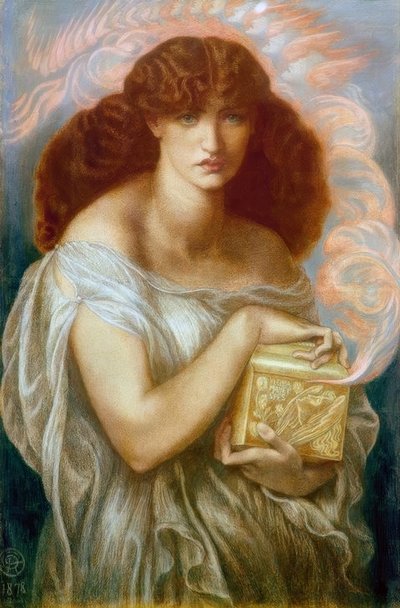 Pandora door Dante Gabriel Charles Rossetti