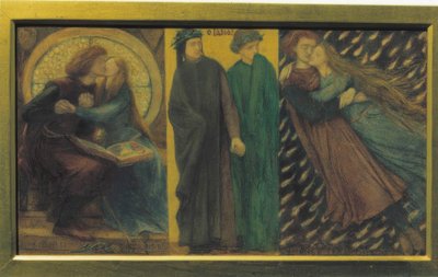 Paolo en Francesca da Rimini door Dante Gabriel Charles Rossetti