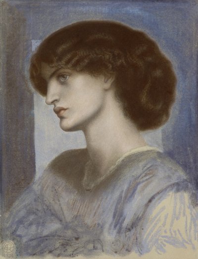 Portret van Jane Morris, 1868-1874 door Dante Gabriel Rossetti