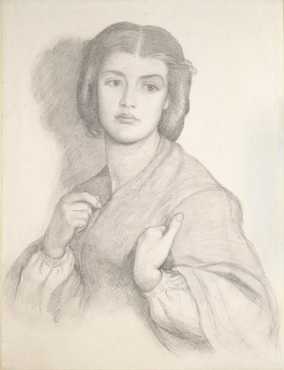 Portret van een vrouw, midden 19e eeuw door Dante Gabriel Rossetti