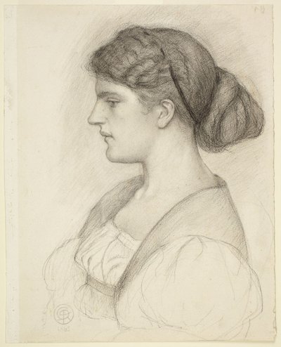 Profielbuste van Fanny Cornforth door Dante Gabriel Rossetti
