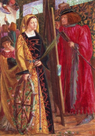 St. Catherine door Dante Gabriel Charles Rossetti
