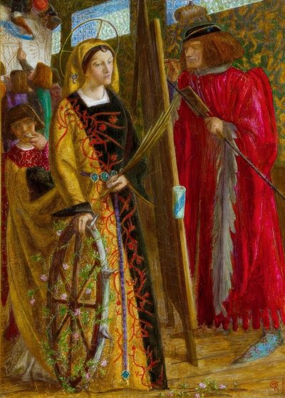 St. Catharina door Dante Gabriel Charles Rossetti