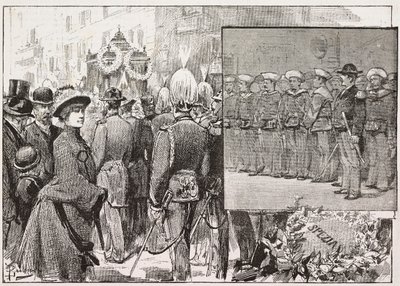 Begrafenis van admiraal Luigi Buglione di Monale (1821-1884), Rome, Italië door Dante Paolocci