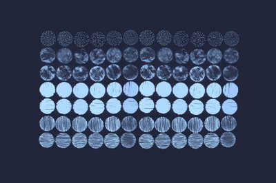 Abstracte blauwe cirkels door Danushka Abeygoda