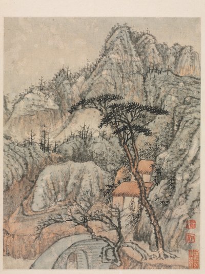 Herinneringen aan de Qinhuai Rivier, Qing Dynastie door Daoji Shitao