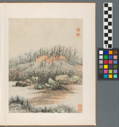 Herinneringen aan de Qinhuai-rivier, Qing-dynastie door Daoji Shitao