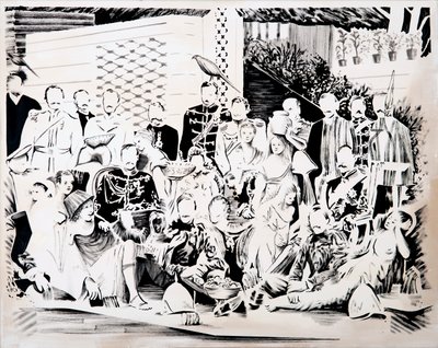 Feest van de Goden, 2017 (olieverf op doek) door Darren Coffield