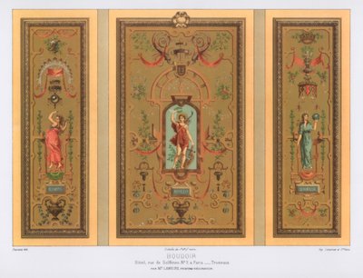 Boudoir, Rue de Solferino, Parijs, 19e eeuw door Daumont