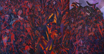 Gespleten boom door Dave Pearson
