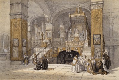 Kerk van de Aankondiging, Nazareth door David (after) Roberts