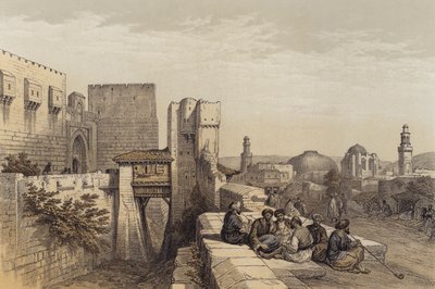 Ingang van de Citadel van Jeruzalem door David (after) Roberts