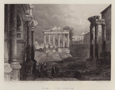 Rome, het Forum door David (after) Roberts