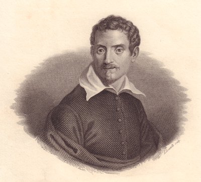Portret van de Italiaanse schilder Domenico Zampieri, ook bekend als Domenichino (1581-1641) (gravure door A Locatelli) door John Ward Dunsmore