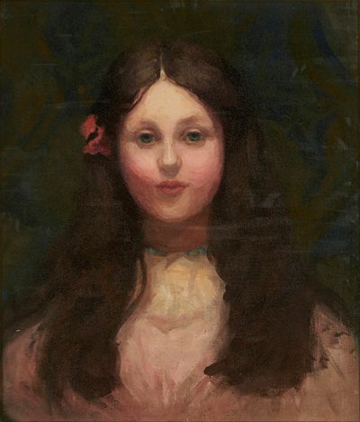 Portret van een Meisje door David (attr.to) Gauld
