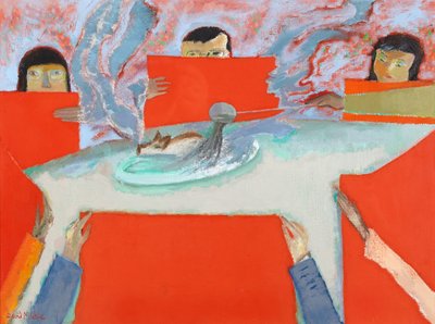 Op een dinerfeest in Hong Kong door David Alan Redpath Michie