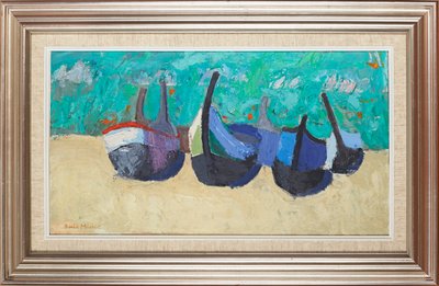 Boten in Nazare door David Alan Redpath Michie