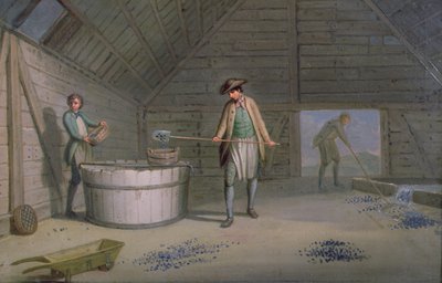 Loodmijnbouw bij Leadmills, het wassen en zeven van het lood door David Allan