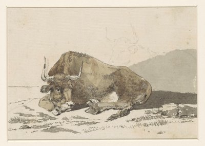 Liggend rund door David Alphonse de Sandoz Rollin