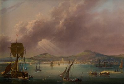 Dundee vanaf de rivier, c.1835 door David Angelo Andrews