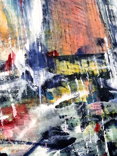 Dynamische abstracte penseelstreken door David Antonides
