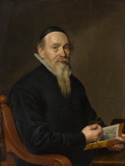 Portret van een man, mogelijk een botanicus, 1641 door David Bailly