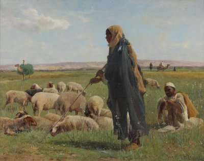 Arabische Herders, 1892 door David Bates