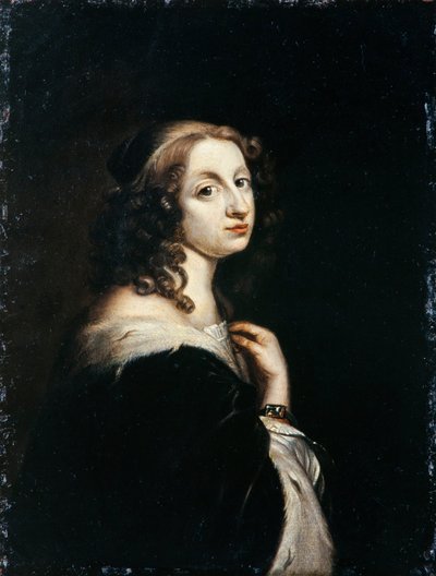 Portret van Koningin Christina van Zweden 1626-1689, ca. 1650 door David Beck