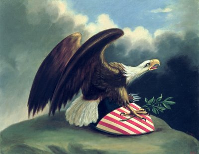 Amerikaanse Zeearend en het Schild van de Verenigde Staten, c.1847 door David Bustill Bowser