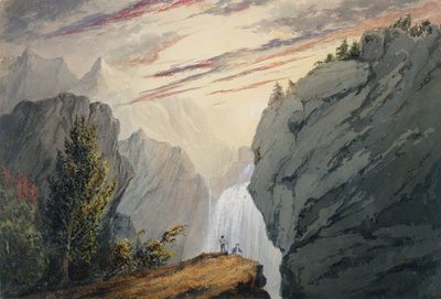 Bij de waterval, c.1850 door David Claypoole Johnston