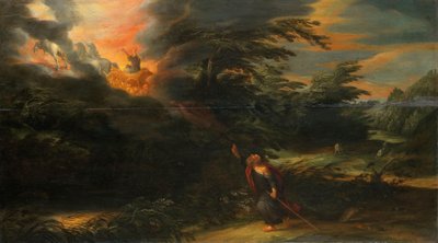 De hemelvaart van Elia (II Koningen 2:11-13) door David Colijns
