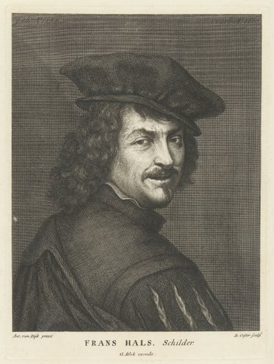 Portret van de schilder Frans Hals door David Coster