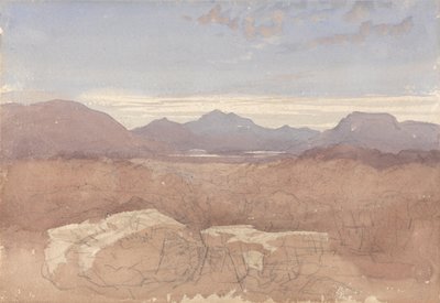 Bergachtig uitzicht, Noord-Wales door David Cox