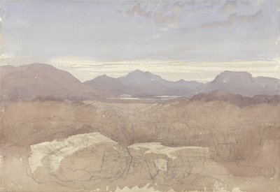Een Bergachtig Uitzicht, Noord-Wales door David Cox