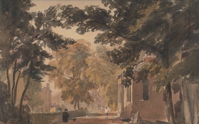 Een straat in Harborne door David Cox