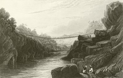 Grastouwbrug bij Teree, Gurwall door David Cox