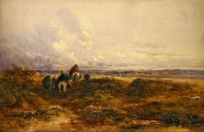 Zigeuners die een Heide oversteken door David Cox