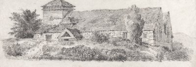 Llanfair Kerk, Noord-Wales voor A Treatise on Landscape Painting and Effect in Water Colours door David Cox