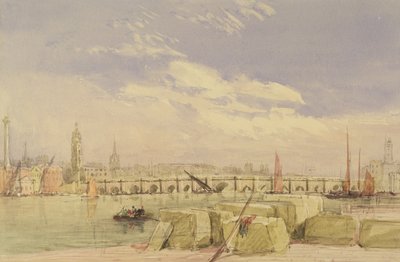 Londen Brug, c.1828-30 door David Cox